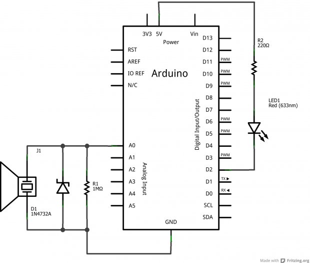 Branchement du piezo